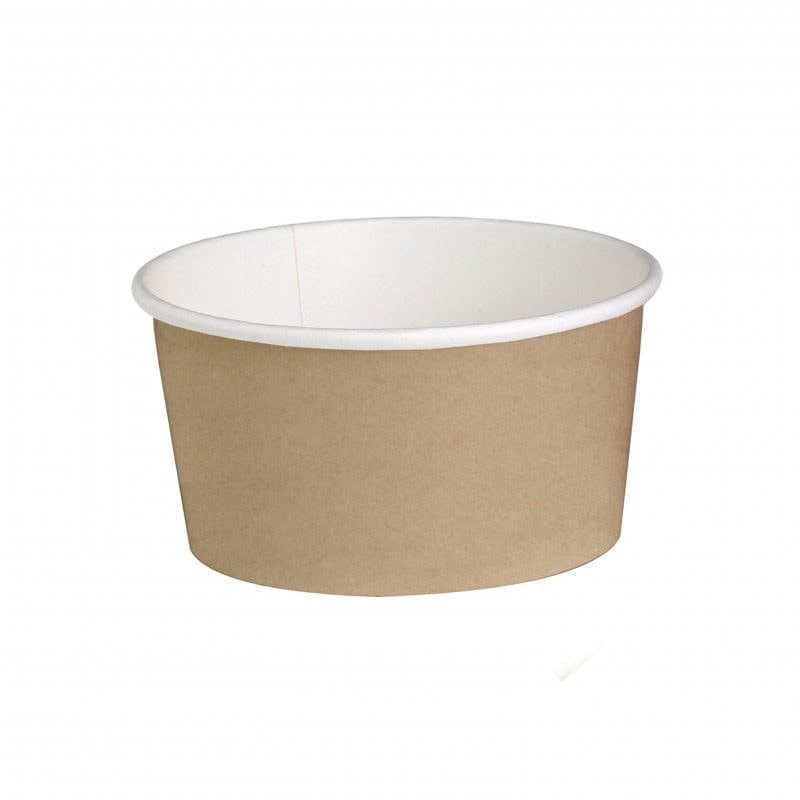 Ecolomique - 50 Pcs - Pot carton rond "Deli" - 600 ml, Diam: 11,4 cm, Hauteur: 8,7 cm - ECO210DELIPOC20