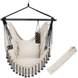 thumbnail of tectake Fauteuil suspendu Malika, style boho, capacité de charge 150 kg - beige - 405080