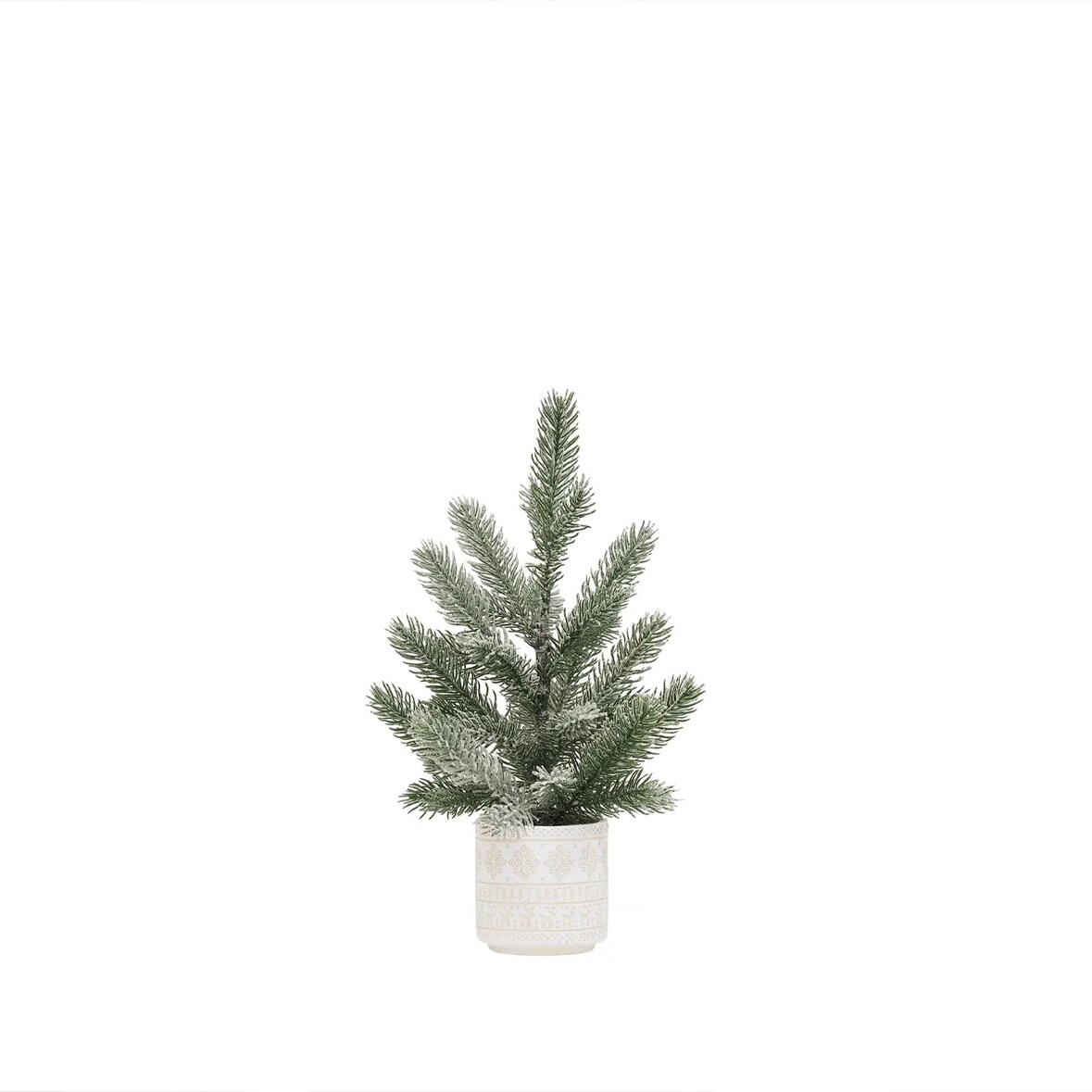 LIGNE DECO Sapin de Noël artificiel pot ciment 45cm