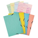 thumbnail of Exacompta 555662E 10x Karteikarten-Set mit Sammelmappe (3 Klappen, Gummizugverschluss) und 25 Karteikarten A5, kariert, Kollektion AquarelPastellblau
