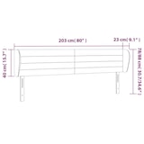 thumbnail of Décoshop26 - Cabeceira acessório para quarto móvel com grade lateral 203 x 23 x 78/88 cm tecido cinza escuro TDL0204919