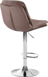 thumbnail of Barhocker Laurel Samt braun/Metall in Chromoptik