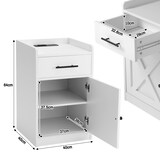 thumbnail of Home Nature Wohnkonzept Nachttisch mit Steckdose Schublade Tür Schlafzimmer Kommode modern 40 cm