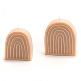thumbnail of Bougie Rainbow petit modèle nude x6 -  Beige Autre Cire Amadeus 7.5x3.7 cm