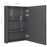 thumbnail of Helloshop26 - Badezimmerschrank mit LED-Spiegel 50 x 13 x 70 cm graues MDF 02_0006596