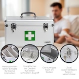 thumbnail of Erste-Hilfe-Koffer Erste Hilfe Kasten zur Medikamenten Aufbewahrung, Medizinbox leer für Sportverein, Betrieb oder Zuhause, 40 x 22,5 x 20,5 cm