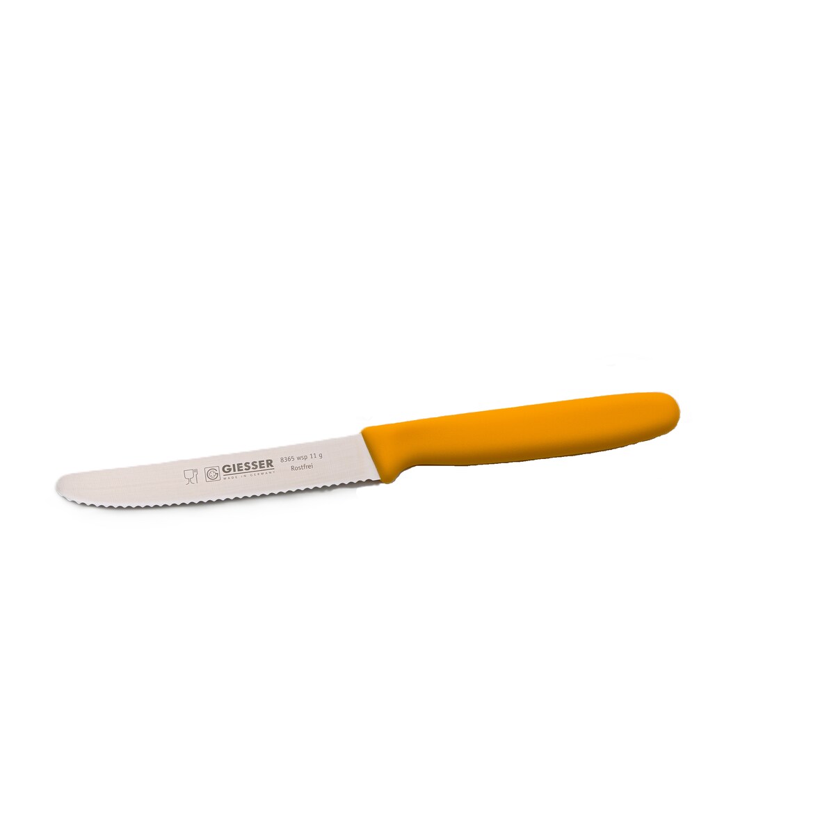 Giesser Couteau à pain cranté acier trempé manche jaune 11 cm Giesser- 182504