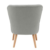 thumbnail of Lot de 2 fauteuils style crapaud en tissu gris clair