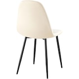 thumbnail of Conjunto de 4 sillas de comedor Napier Crema/Terciopelo