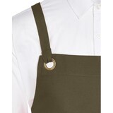 thumbnail of PROVENCE - Crossover Eyelets Bib Apron with Pocket: One Size / Enamel Blue
