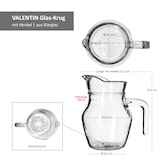 thumbnail of Valentin 2er Set Glaskrug Milch-Kanne mit Henkel Wein-Karaffe Limo Saft