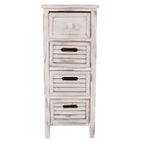 thumbnail of Décoshop26 - Commode meuble à tiroirs 4 tiroirs 74x30x25 cm aspect vintage blanc 04_0006534
