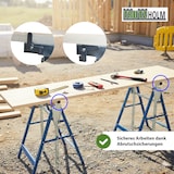 thumbnail of 2x Arbeitsbock 7-fach höhenverstellbar bis 400 kg Stahl verzinkt lackiert blau Klappbock Gerüstbock