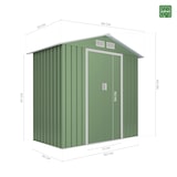 thumbnail of Wasabi - Caseta Jardín Exterior 2,57m2 Light Green - 4 Rejillas Anticondensación - Puerta Corredera Doble