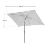 thumbnail of SVITA Sonnenschirm 3x2m Balkonschirm rechteckig kippbar Matt Taupe/Schwarz