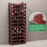 thumbnail of ARTECSIS Weinregal stapelbar Kunststoff für 72 Flaschen, stabiles Flaschenregal für Gastronomie und Lagerraum, erweiterbare Weinlagerung, Braun