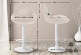 thumbnail of CHEFGASTRO Barhocker CAPE VERDE Samt Weiß HxBxT 83x46x49cm Samt Creme Barstuhl