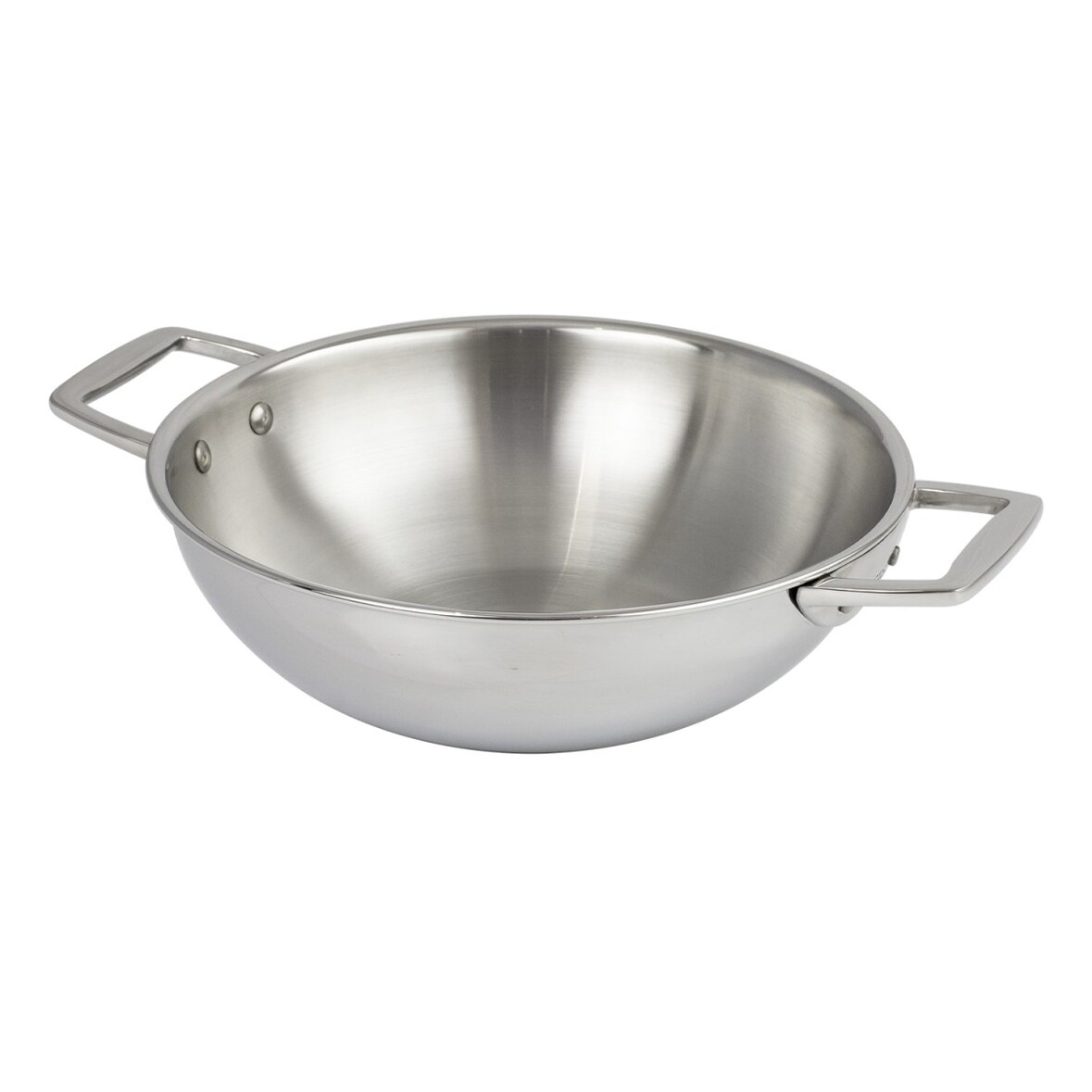 Wok en inox à 2 anses fixes  Ø24cm