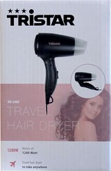 thumbnail of Tristar HD-2460 klappbarer Reise-Fön schwarz 1200W