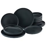 thumbnail of CreaTable Uno Black Tellerset 12-tlg Steinzeug