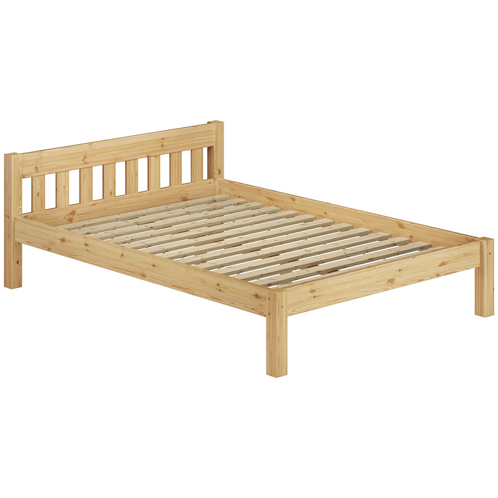Einzelbett Bettrahmen 120x200 Futonbett Kieferbettgestell Massivholz natur Rollrost 60.38-12