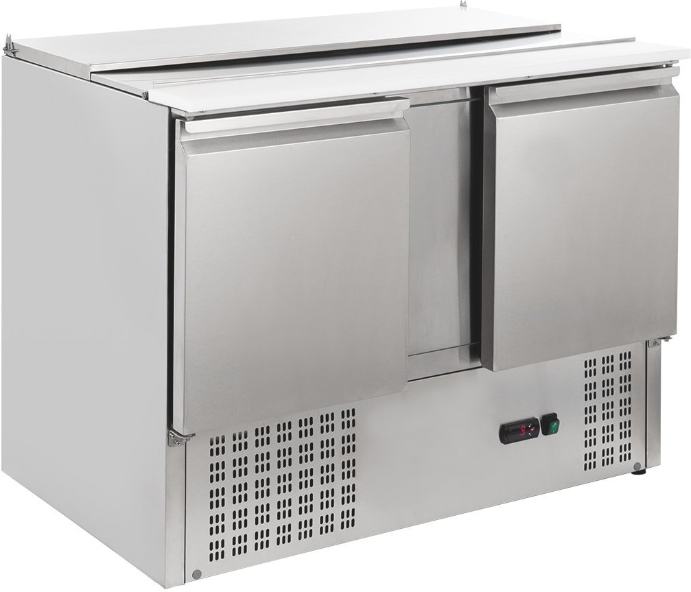GastroHero Saladette ECO 1045 – Kühlaufsatz für 3x GN 1/1, 302L Kühlvolumen, +2 bis +8°C, mit Schneidebrett & Klappdeckel