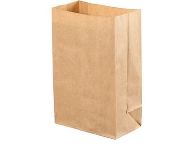 VASOMADRID S.L., Bolsa papel kraft, 23+13x37 cm, Caja de 500 uds, fondo amer, ref. ds301813k