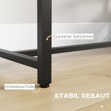 thumbnail of Bartisch Stehtisch Tresentisch Braun 120x40x105cm mit 3 Ablageflächen, Industrie Design in Holzoptik, Stahlgestell, vielseitig für Küche und Esszimmer