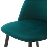 thumbnail of METRO PROFESSIONAL Chaise de restaurant rembourrée EVA II lot de 2, acier/polyester, vert/noir