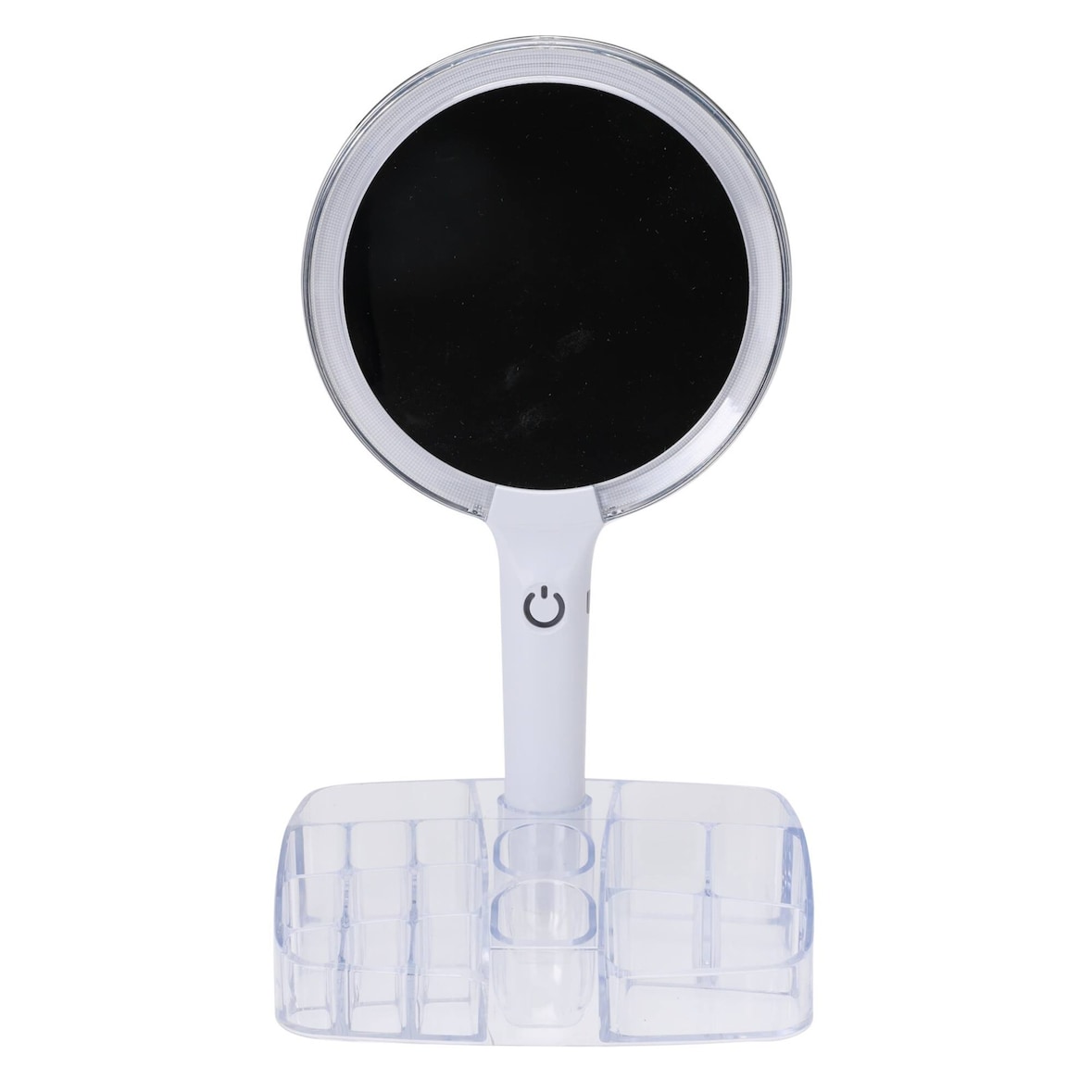 WellHome - Specchio per trucco con LED trasparente 20x13x5,5cm