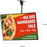 thumbnail of 【XGDX-5804】LED-Leuchtrahmen, Werberahmen, Lichtkasten, Lichtbox – geeignet für Geschäfte und Restaurants Schwarz 60×120cm