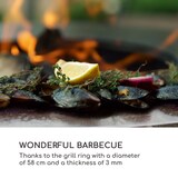 thumbnail of Savage 2.0 Wide Feuerschale Grill Bambus-Schneidebrett Wetterschutz Schwarz