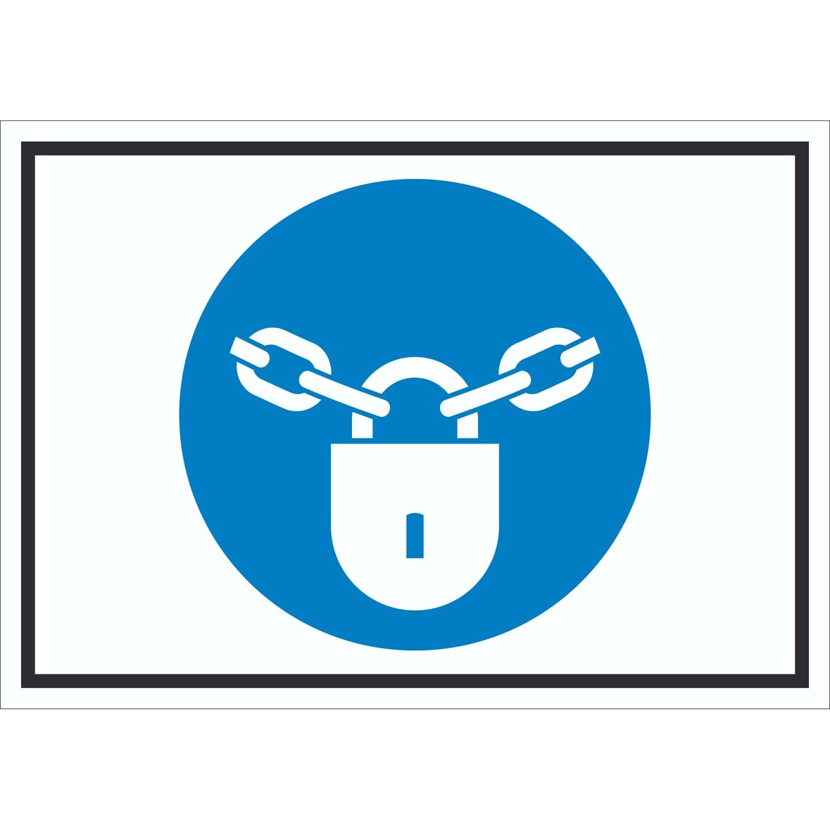 Verschlossen halten Symbol Schild A0 (841x1189mm)