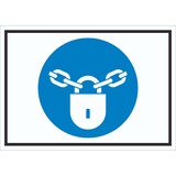 thumbnail of Verschlossen halten Symbol Schild A0 (841x1189mm)