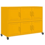 thumbnail of Helloshop26 - Buffet bahut commode armoire meuble de rangement organisateur cuisine salle de séjour salon jaune moutarde 100,5 x 39 02_0035684