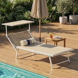 thumbnail of 2 Lettini spiaggia mare professionali in alluminio Xl Grande Italia Stock - Beige-GI100TEX2PZE