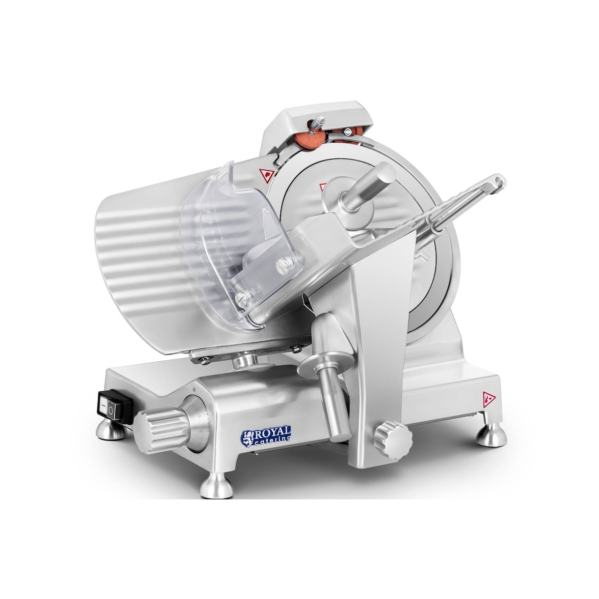 Royal Catering - Vleessnijmachine - 250 mm - tot 12 mm - aluminium handgrepen