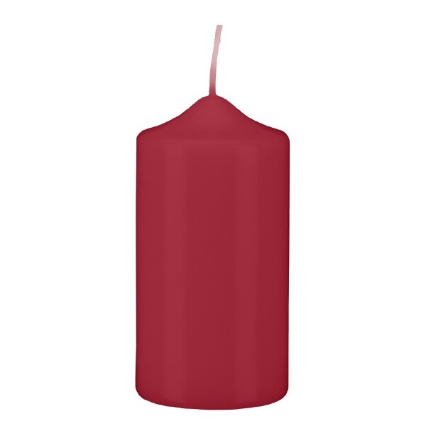 Stumpen Kerzen Burgund Rotbraun 30 x Ø 6 cm, 6 Stück getauchte Stumpenkerzen mit Spitzkopf in RAL Qualität