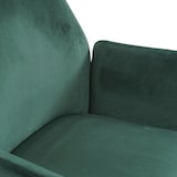 thumbnail of Esszimmerstuhl HWC-G67, Küchenstuhl Stuhl mit Armlehne, drehbar Auto-Position, Samt FSC® ~ grün, Edelstahl