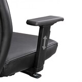 thumbnail of Bürostuhl PORTO Echt-Leder Schwarz ergonomisch mit Kopfstütze, Design Chefsessel Schreibtischstuhl ergonomisch mit Wippfunktion, Drehstuhl mit