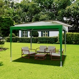 thumbnail of Gazebo 3x3 M Struttura Acciaio Copertura PE 110 gr/m² Impermeabile Idrorepellente Resistente Raggi UV Tenda Picnic Campeggio Esterno Giardino Verde