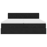 thumbnail of vidaXL Ottoman-Bett mit Matratzen & LEDs Schwarz 160x200 cm Samt