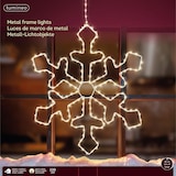 thumbnail of LED Schneeflocke zum Aufhängen 38cm Metall mit Timer / Netzkabel Outdoor Weihnachtsbeleuchtung Weihnachtsdeko Hängedeko Weihnachten Weiß