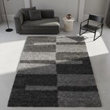 thumbnail of Teppich Waschbar Shaggy Kariert Kuschelig Strapazierfähig Schlafzimmer Esszimmer Grau 200x290 cm OEKO-TEX – WATZMANN von Kadima Design