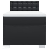 thumbnail of vidaXL Boxspringbett mit Matratze Schwarz 90x190 cm Kunstleder