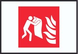 thumbnail of Feuerlöschdecke Symbol Schild A0 Rückseite selbstklebend