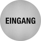 thumbnail of Aufkleber - Piktogramm Eingang, Edelstahl, selbstklebend, Ø 50 mm
