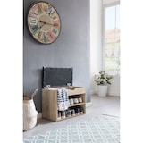 thumbnail of Schuhbank mit Sitzfläche Sonoma Garderoben-Bank Holz 60 x 40 x 30 cm, Holzbank klein gepolstert, Sitzbank schmal Flur mit Stauraum, Truhenbank