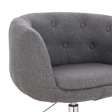 thumbnail of SVITA PANAMA  Retro Loungestuhl Cocktailsessel Tellerfuß Metall Stoffbezug Grau