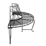 thumbnail of vidaXL Baumbänke Halbrund 2 Stk. Ø160 cm Schwarz Stahl